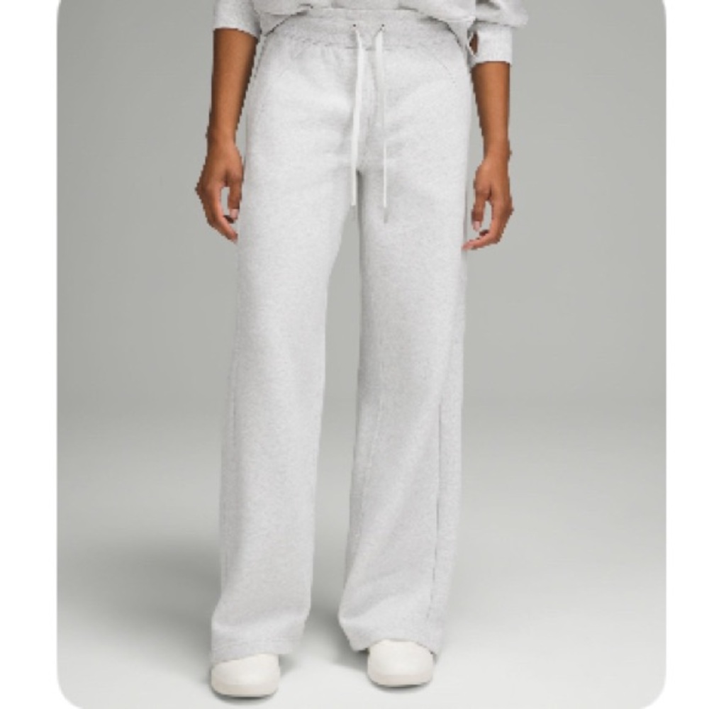 Scuba mid rise wide leg pant